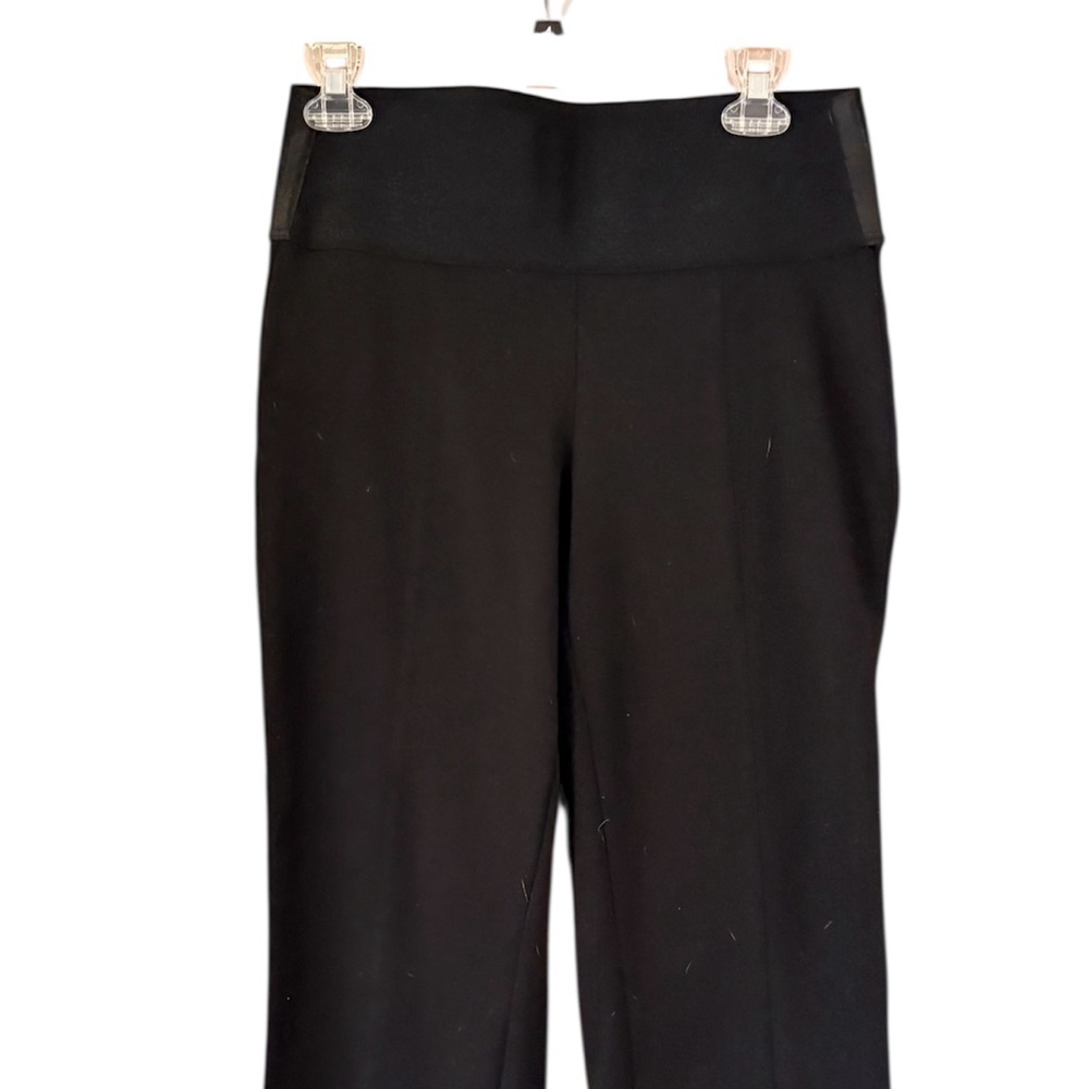 Zac & Rachel Women’s Solid Black Wide Waist Band Medium Pull On Pants